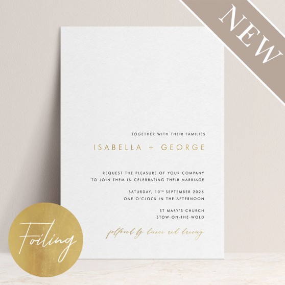 Minimalist shops Sophisticated Wedding Invitation, Personalised Wedding Invitation Set – Nullabor - PRINTED